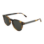 Bottega Veneta // Men's Round Sunglasses // Shiny Yellow Green + Havana