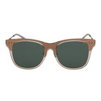 Bottega Veneta // Unisex Square Sunglasses // Shiny Transparent Powder