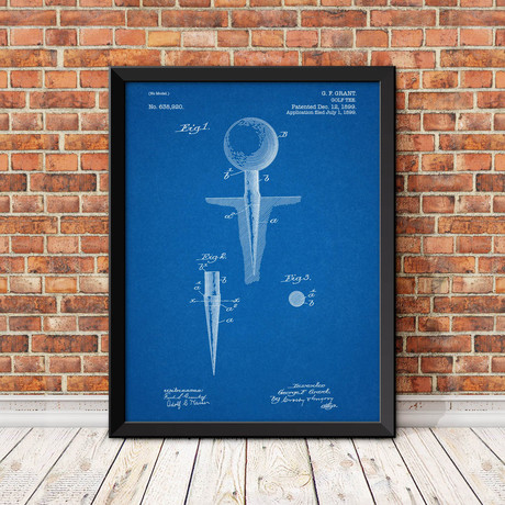 Golf Tee // Blueprint (18"W x 24"H)