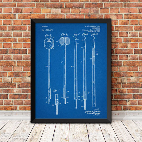 Drumsticks // Blueprint (18"W x 24"H)