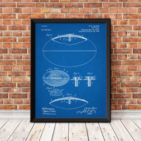 Football // Blueprint (18"W x 24"H)