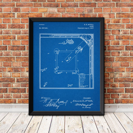 The Game of Baseball // Blueprint (18"W x 24"H)