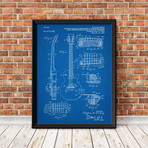 Stringed Instrument // Blueprint (18"W x 24"H)