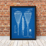 Lacrosse Sticks // Blueprint (18"W x 24"H)