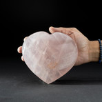 Genuine Polished Rose Quartz Heart // V7