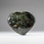 Genuine Polished Labradorite Heart // V11