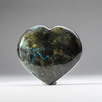 Genuine Polished Labradorite Heart // V10