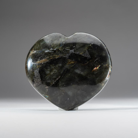 Genuine Polished Labradorite Heart // V11