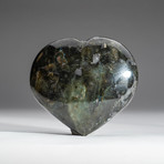 Genuine Polished Labradorite Heart // V9