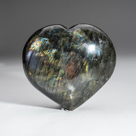 Genuine Polished Labradorite Heart // V9