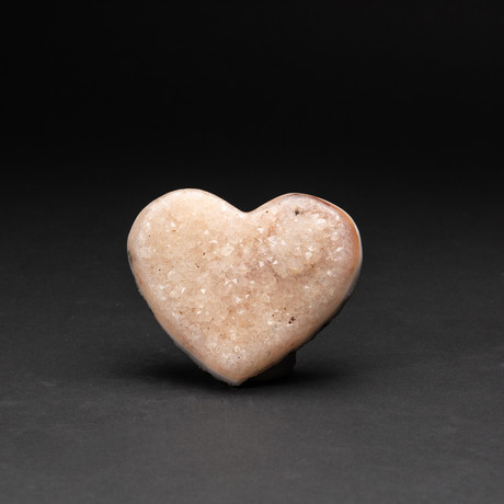 Genuine Polished Quartz Crystal Clustered Heart // V3