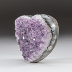 Genuine Polished Amethyst Crystal Clustered Heart // V22