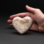 Genuine Polished Quartz Crystal Clustered Heart // V4