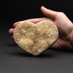Genuine Polished Lemon Quartz Crystal Clustered Heart // V4
