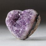 Genuine Polished Amethyst Crystal Clustered Heart // V18