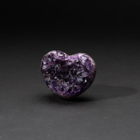 Genuine Polished Amethyst Crystal Clustered Heart // V29