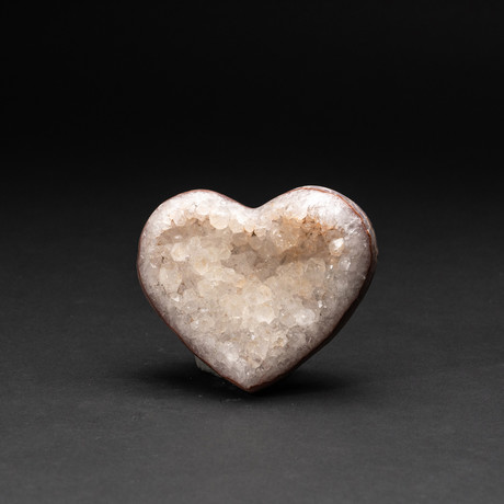 Genuine Polished Quartz Crystal Clustered Heart // V4