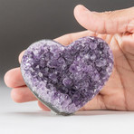 Genuine Polished Amethyst Crystal Clustered Heart // V21