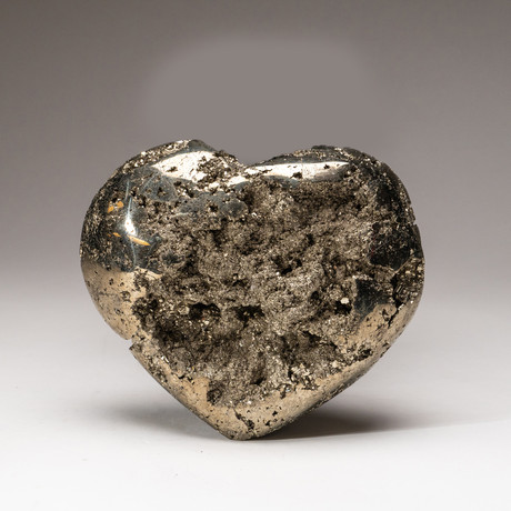 Genuine Polished Pyrite Heart