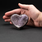 Genuine Polished Amethyst Crystal Clustered Heart // V27