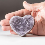 Genuine Polished Amethyst Crystal Clustered Heart // V19