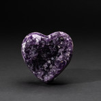 Genuine Polished Amethyst Crystal Clustered Heart // V31