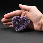Genuine Polished Amethyst Crystal Clustered Heart // V25