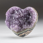 Genuine Polished Amethyst Crystal Clustered Heart // V20