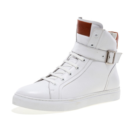 Bloke Leather High-Top Sneaker // White (US: 7)