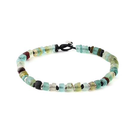 Roman Glass Pompei Bracelet // Green