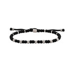 Macrame Mykonos Knots Bracelet // Black (6.9"L)