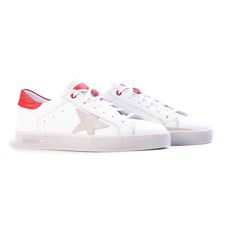 Badlands Sneakers // White + Red (Euro: 39)