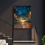 "Beach by Starlight" Premium Canvas Art (11"W x 14"H x 0.75"D // Gallery Wrapped)