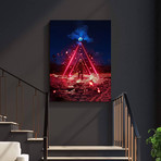 "Cosm Red" Premium Canvas Art (11"W x 14"H x 0.75"D // Gallery Wrapped)