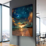 "Beach by Starlight" Premium Canvas Art (11"W x 14"H x 0.75"D // Gallery Wrapped)