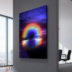 "Neon Hope" Premium Canvas Art (11"W x 14"H x 0.75"D // Gallery Wrapped)