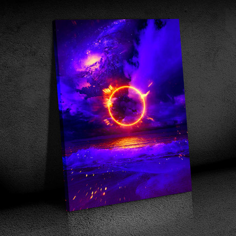 "Eclipse" Premium Canvas Art (11"W x 14"H x 0.75"D // Gallery Wrapped)