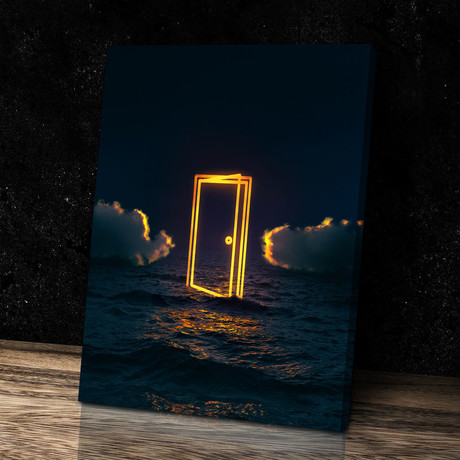 "Ocean Door" Premium Canvas Art (11"W x 14"H x 0.75"D // Gallery Wrapped)