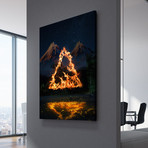 "Triangle of Fire" Premium Canvas Art (11"W x 14"H x 0.75"D // Gallery Wrapped)