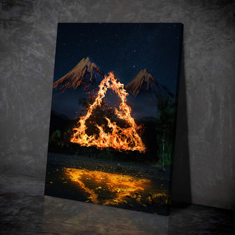 "Triangle of Fire" Premium Canvas Art (11"W x 14"H x 0.75"D // Gallery Wrapped)