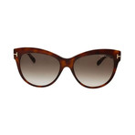 Women's Lily Sunglasses // Havana + Brown Gradient