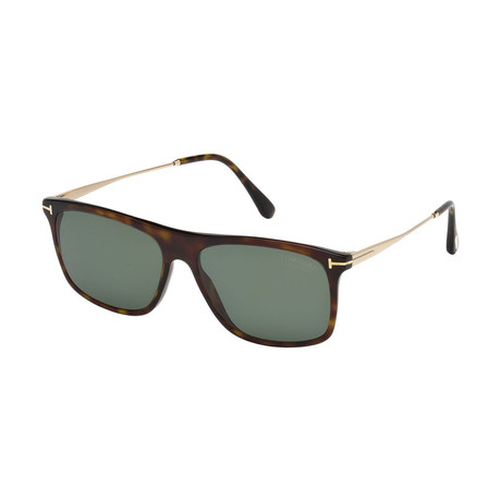 Men's Max Polarized Sunglasses // Dark Havana + Green