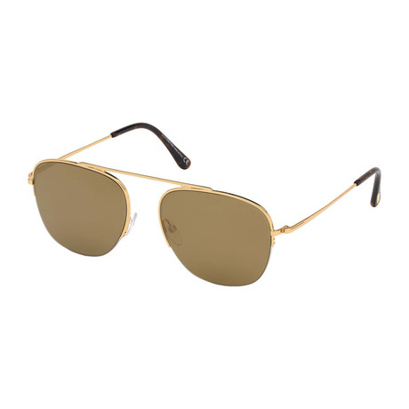 Men's Abott Sunglasses V.II // Gold + Brown