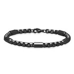 Stainless Steel Link Bar Bracelet // Black