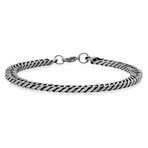 Stainless Steel Curb Link Bracelet // Metallic