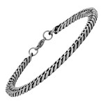 Stainless Steel Curb Link Bracelet // Metallic