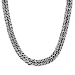 Stainless Steel Curb Link Necklace // Metallic