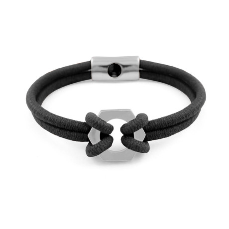 Nut + Bolt Elastic Friend Bracelet // Black