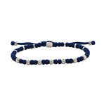 Macrame Mykonos Knots Bracelet // Blue (6.9"L)