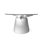 Aircraft Propeller Coffee Table // Aluminum Aviation Accent // 36" Round